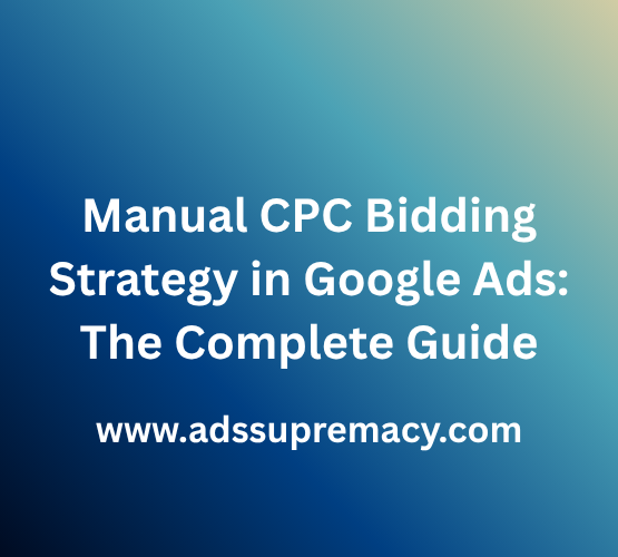 Manual CPC Bidding Strategy in Google Ads The Complete Guide