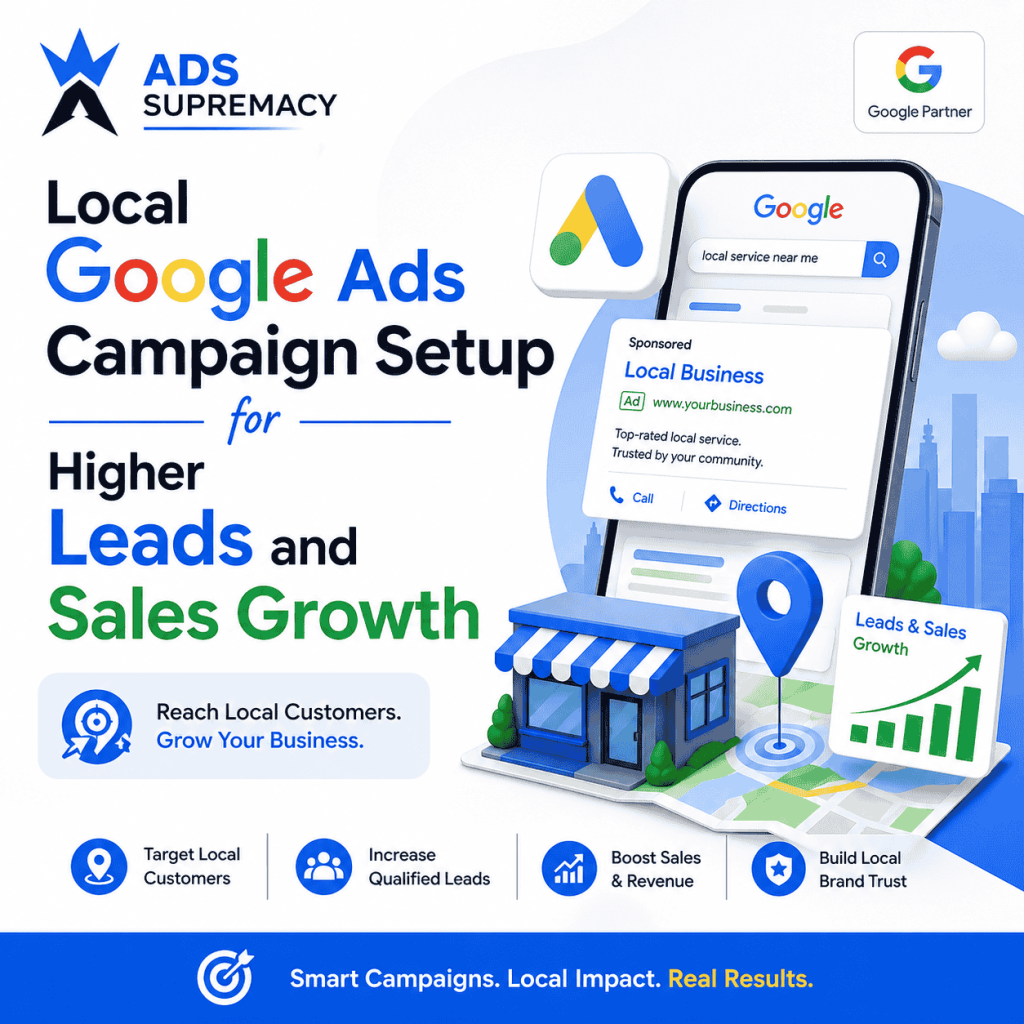 Local Google Ads Campaign Setup for Higher Leads and Sales Growth