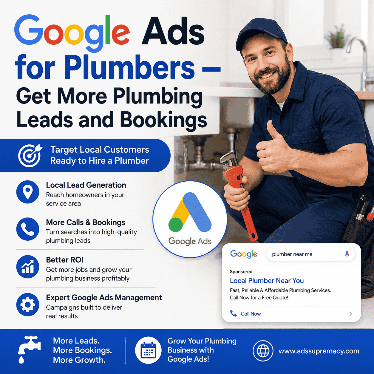 Google Ads for Plumbers – Get More Plumbing Leads and Bookings