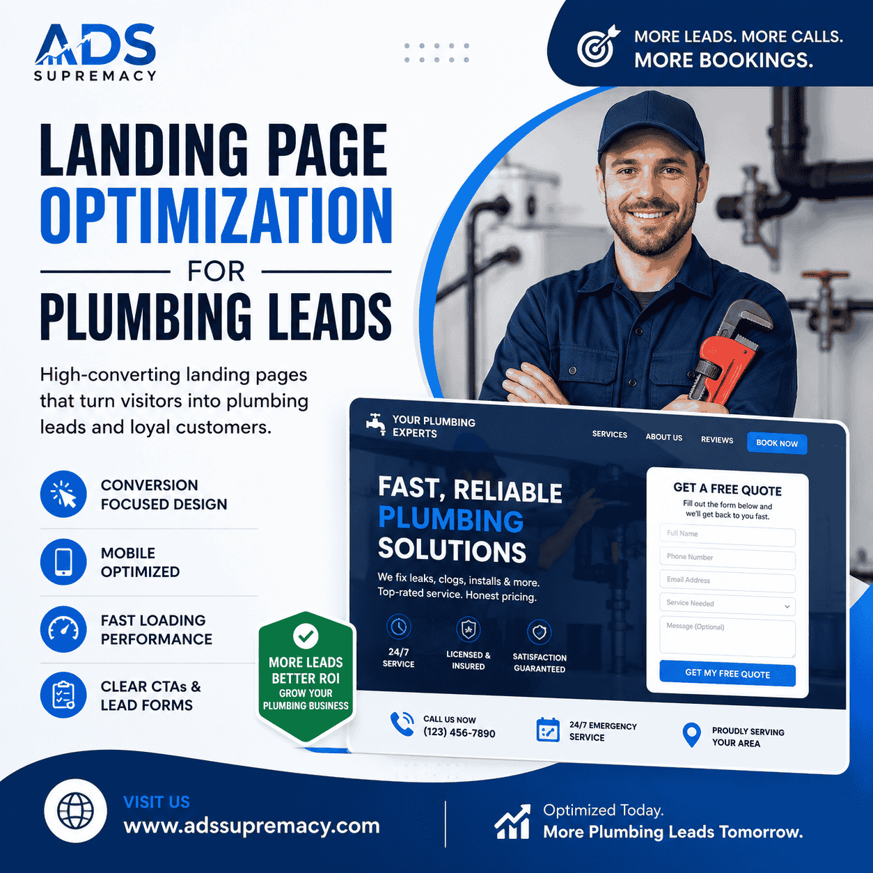 Landing Page Optimization for Plumbing Leads